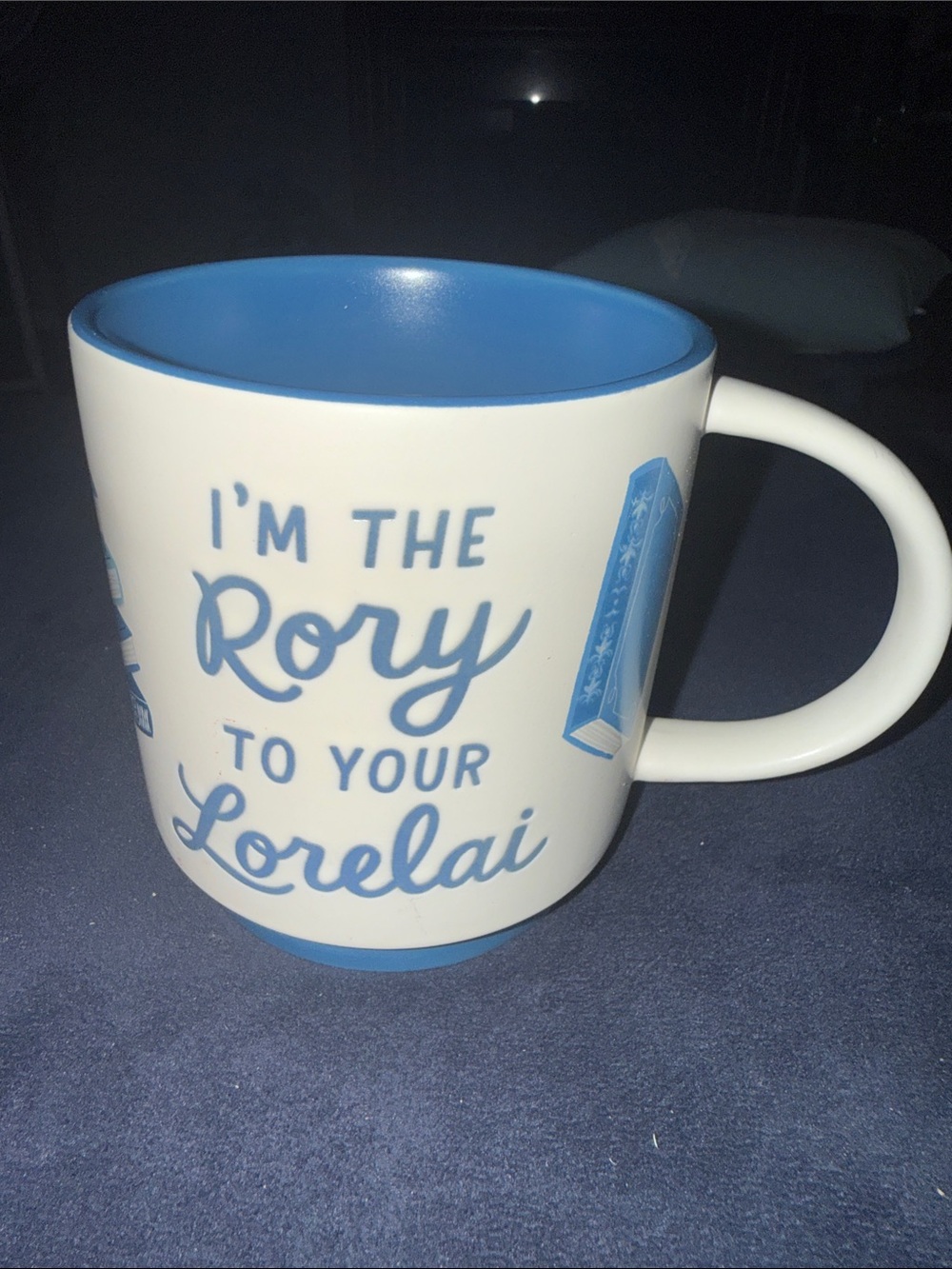 Hallmark White and Blue 'I'm the Rory to Your Lorelai' Ceramic Mug